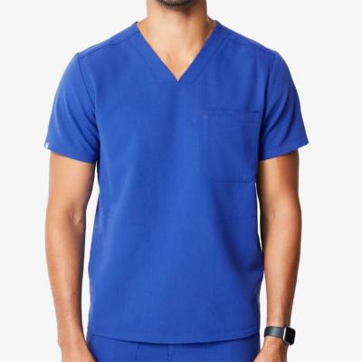 China Wholesale Medical Short Sleeve V-Neckline Spa Scrubs Suit Set Nurse Hospital Uniforms For Men for sale