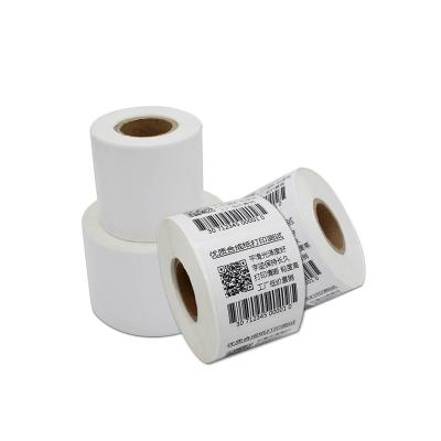 China Water Proof Custom Transfer Roll Label Self Adhesive Synthetic Paper Thermal Sticker for sale