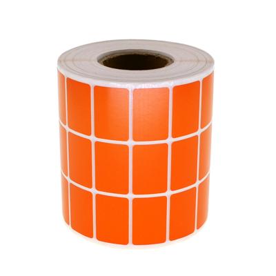 China Wholesale Custom Decorative Blank Thermal Transfer Sticker Art Paper Adhesive Label Roll Orange Sticker For Barcode Printer for sale