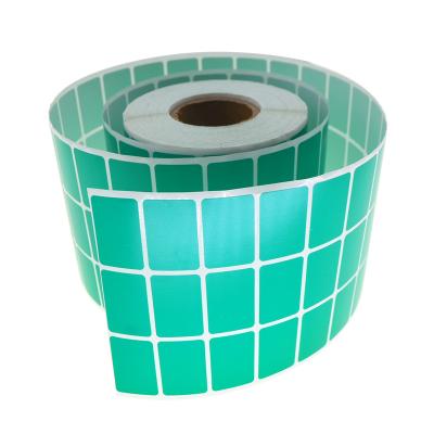 China Waterproof Wholesale Thermal Green Transfer White 30mmx20mm Art Paper Adhesive Label Sticker For Barcode Printer for sale