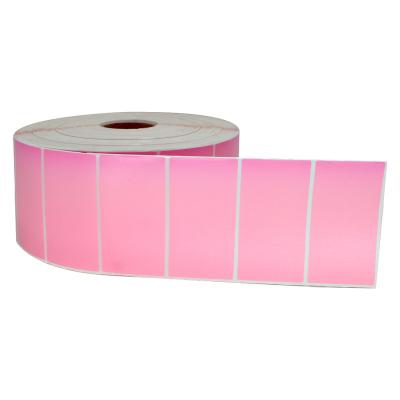 China Waterproof Custom Roll Pink Color Printed Printable PVC Special Glue Thermal Transfer Adhesive Label Sticker For Glass Or Ceramic Use for sale