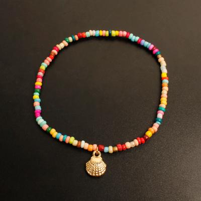 China Fashionable SY European Colorful Acrylic Shell Anklet Women Exquisite All-Match Party Jewelry Handmade Beaded Beaded for sale