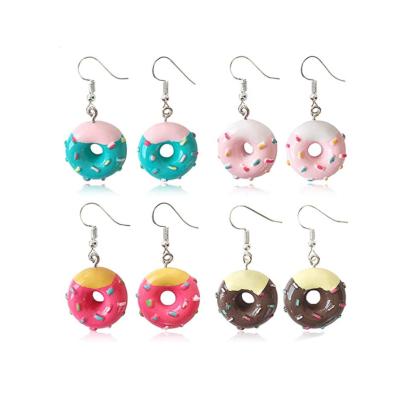 China SY TRENDY Earring For Women Resin Drops Sweet Handmade Cute Girls Gift Cookies Macaron Cake Food Donuts Custom Made for sale