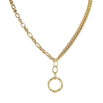 China China FASHIONABLE Jewelry Rose Golden Fashion Design Round Quartz Chain Necklaces, Latest Beautiful Pendant for sale