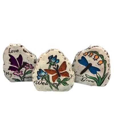 China Traditional garden decorative artificial stone/colorful hand-painting stone for sale