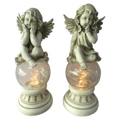 China Handmade Solar Power Lighting Statues / Solar Landscaping Angels for sale