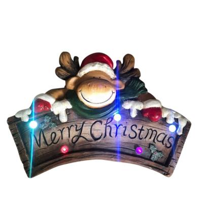 China Hanging Board / Christamas Home Decoration Colorful Light Christmas Light Up Indoor Decorative Hanging Board for sale