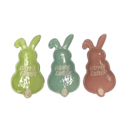 China Sustainable Rabbit Shape Easter Ceramic Dishes / Ceramic Kitchenware for sale