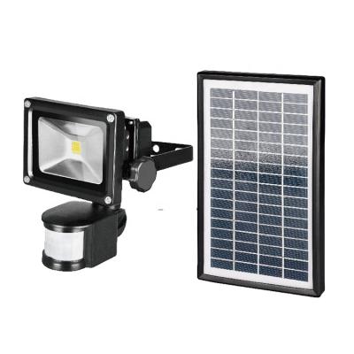 China ROAD 10W COB LED PIR Motion Sensor Solar Powered Floodlight for sale