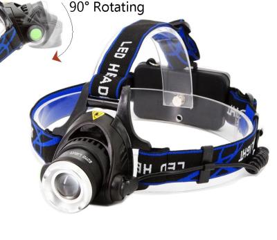 China Camping Zoomable 4 Modes Super Bright 10w T6 Hands Free Led Headlight Head Lamp Led Headlamp For Hunting for sale