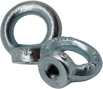 China Industry Hot Dip Forged Eyenut Galvanized Steel Thimble Eye Nut For Linking Pole Line Hardware for sale