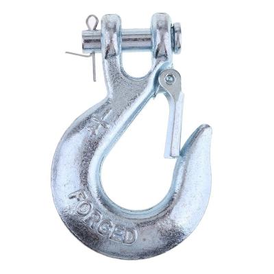 China 1/4inch Heavy Industry Car Trailer Hook Winch Hook Clevis Escape Hook and Safety Lock for sale