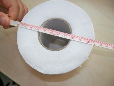 China 9cm x 270m x 2 papel higiénico de rolo enorme da dobra 780g gravados/papel sanitário à venda