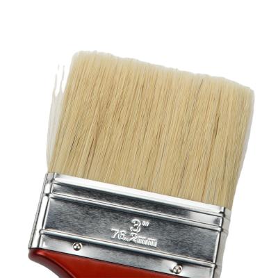 China Paint factory production popular red plastic handle with white bristle water-based high quality brush for sale