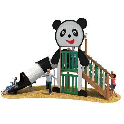 China Outdoor Environmental Friendly Plastic Slide Durable And Sturdy Panda Theme Playground Factory Custom Adventure Fun New Model for sale