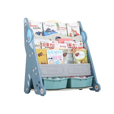 China Plastic Toy Storage Shelf (Size) Kids Adjustable Modern Plastic Kindergarten Toy Book Shelves Storage Cabinet for sale