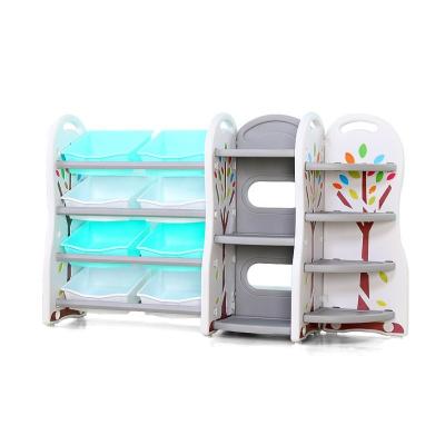 China Plastic Kids Toy Storage Shelf Preschool Children Plastic Bedroom Furniture Sets for sale