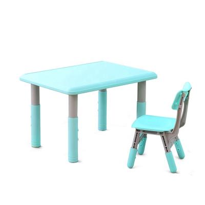 China Updated Kindergarten Furniture Plastic Plastic Kids Study Kids Table and Chair Set for sale