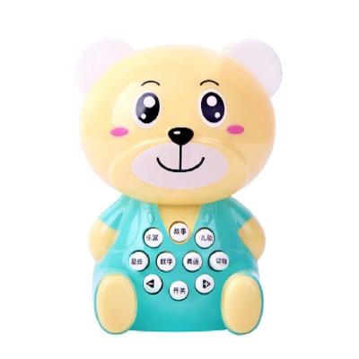 China Toy New Hot Sale Little Bear Baby Lovely Child's First Education Early Education Machine With Silica Gel Ears Luminous Story Machine for sale