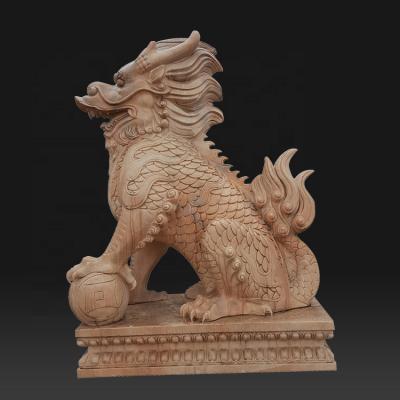 China Traditional Good Prices Antique Lion Garden Vintage Marble Sculpture for sale