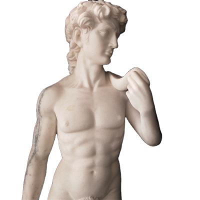 China EUROPEAN Stone Carved Large Life Size Marble Nude Male Garden Famous Classic Statues for sale