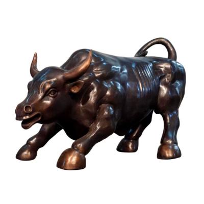 China China Outdoor Decoration Metal Casting Statue Bronze And Brass Bull Life Size Running Sculpture For Sale for sale