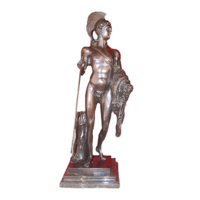 China China Decorative Large Size Bronze Ancient Horse And Warrior Statue For Sale for sale