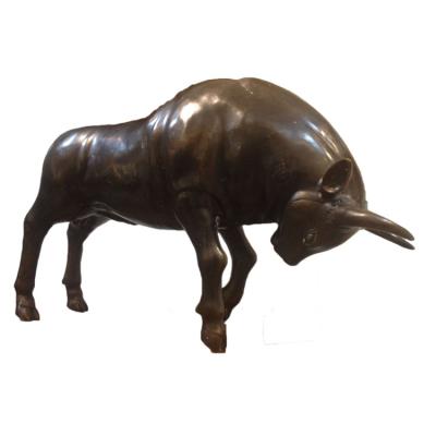 China China Large Outdoor Life Size Decor Cast Metal Bronze Bull Sculpture For Sale for sale