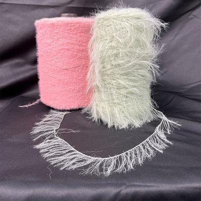 China NM7 2.0cm Eyelash Yarn Fluffy Nylon Feather Yarn for sale