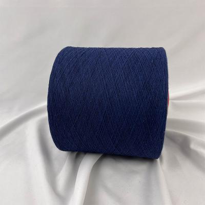 China Dark Blue NE 12s/10s Recycled Cotton-poly Yarn For Socks Knitting for sale