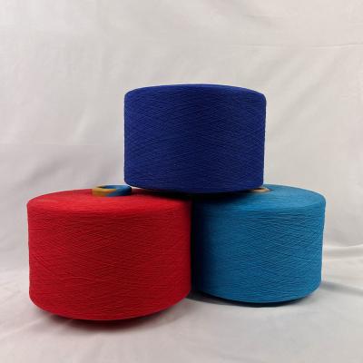 China NE 12s/16s Red/Blue Recycled Cotton Yarn For Making Curtain for sale