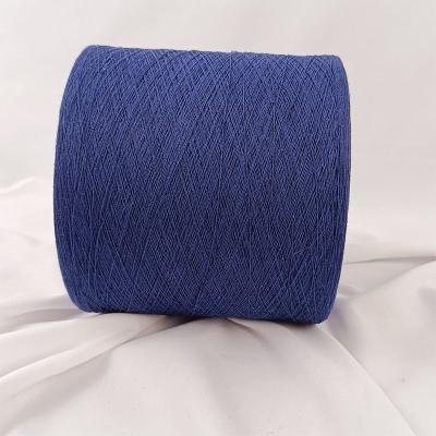 China Ne 16s Blue Cotton CVC Yarn for Making Denim Jeans / Jackets for sale