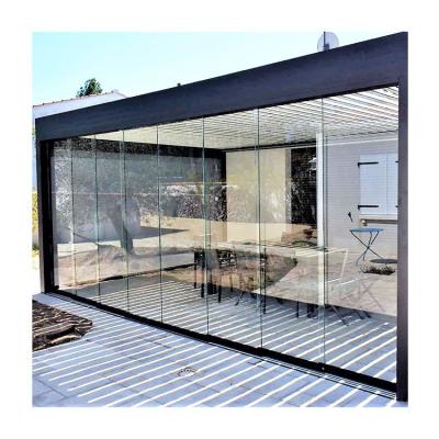 China Factory Direct Sale Outdoor Patio System Easily Assembled Automatic Folding Roof Motorized Aluminum Pergola for sale