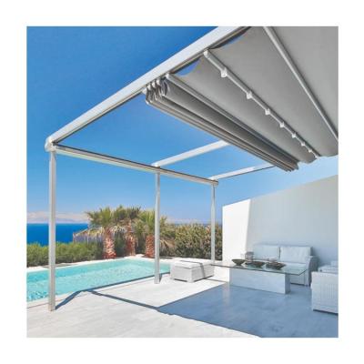 China Easily Assembled 4x4M Outdoor Garden Patio Furniture Retractable Tent Awning Aluminum Pergola For Terrace for sale