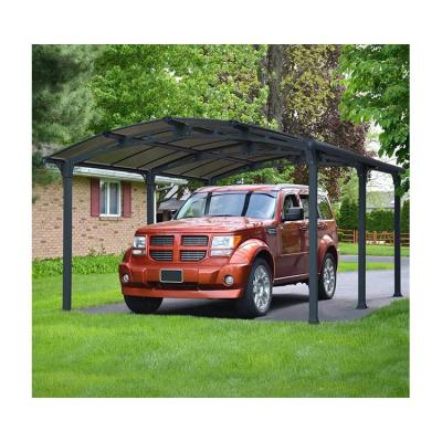 China Large UV Protection PC Arched Roof Panels Waterproof 3 Car Port Garage Parking Lot For Hotel Resident for sale