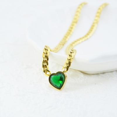 China Newest Trendy Trendy Heart Necklaces Stainless Steel Charm Lettering Heart Pendant Necklace for sale