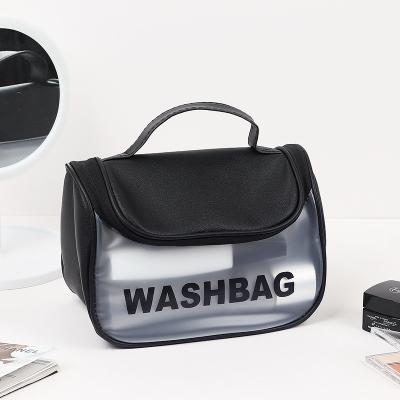 China Durable Custom Women Waterproof PVC Cosmetic Portable Bag Transparent Zipper Make Up Case Female Wash Travel Storage Toiletry Bag for sale