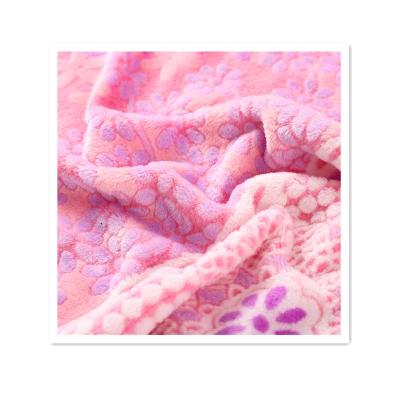 China Printed Memory Flannel Fabric For Garment Double Or Single Side And Velvet Covering Soft Fabric Brushed 100% Polyester for sale