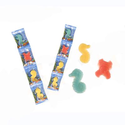 China 8g Natural Individually Wrapped Sea Animals World Shapes Seafood Shakes Turtles Seehorses Crabs Jelly Candy Gummy Soft for sale