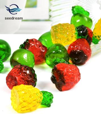 China Normal Chinese Sweet Confectionery Factory Price 4D Fruit Shaped Gummy Candy For Daily for sale