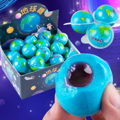 China Chinese custom halal natural sweet fruity planet earth supplier candy gummy candy with jam inside for sale