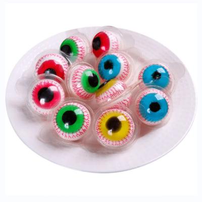 China OEM ODM Natural Candies Wholesale 10g / 12.5g / 18g Custom Gummy Eyeballs Candy With Sour Jam Filled Sweet for sale