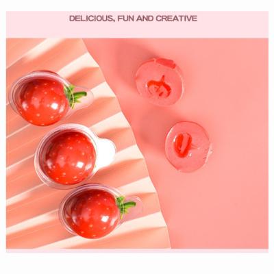 China Natural Fruit Shapes 4D Jelly Candy Soft Gummy Strawberry With Syrup Strawberry Flavor Jam Filling Interior for sale