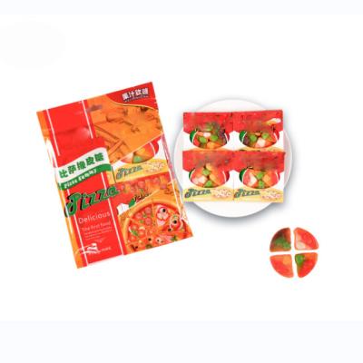 China Natural 4 Pieces Fast Food Flavors 15g Total Artificial Gummy Pizza Candies For Wholesale for sale