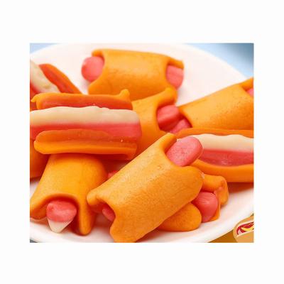 China Wholesale Private Label Halal Soft Gummy Hot Dog Kids Manufacturer Delicious Gummy Snacks for sale