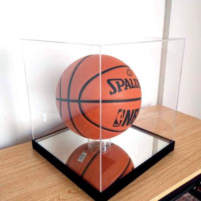 China Custom Stored Xinkeda Size Golf Ball Box Acrylic Basketball Display Box Baseball/Football/Basketball Cap Display Cases for sale