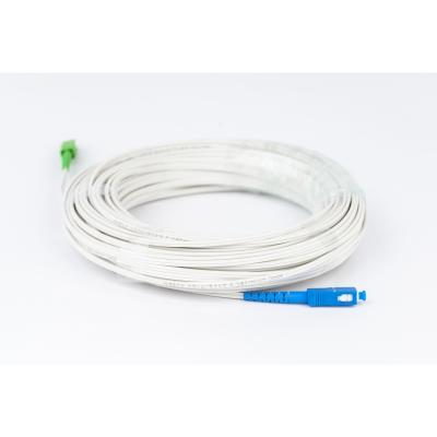 China 2 Core Premium Quality FTTH Systems FTTX Interface Cable SC/APC- SC/UPC White Connector Indoor 2 Core ftth Drop Cable for sale