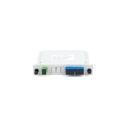 China FTTH PLC Splitter 1x4 SC UPC PLC Splitter LGX Box Cassette Inserting Box PLC Splitter 1x4 SC UPC PLC Splitte for sale