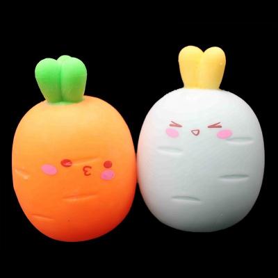 China New Arrival Eco-friendly Superstar High Quality Hand Squeeze Toy TPR Carrot Shaped Toys Stress Anti Joke Toy For Prank for sale