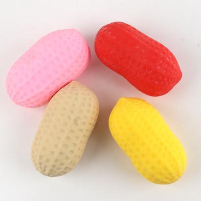 China Eco-friendly Peanut Simulation Novelty Superstar Sensory Decompression Toy Stress Squishy Plant Fruit Squishy Stress Toy For Kids And Adults for sale